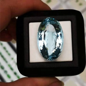 Piedra grande de alta calidad de fábrica al por mayor, <span class=keywords><strong>aguamarina</strong></span> natural preciosa, 51.25ct, piedra preciosa suelta ovalada azul - Product Image 4