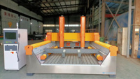 Machine de gravure CNC JK personnalisée à 2 têtes pour la pierre avec moteur et moteur électrique de 5,5 kW, gravure automatique