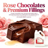 Échantillon Gratuit Arôme Alimentaire Floral Huile Aromatique Comestible à la Rose Saveur Rose Fraîche et Sucrée pour Pâtisseries, Bonbons, Chocolats avec Certificat HALAL ISO
