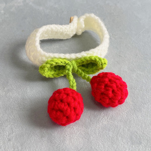 Bavoirs pour chat avec col pompon doux pour petits chatons, accessoire pour animaux de compagnie toutes saisons - Product Image 2