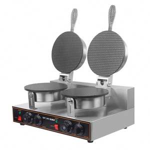 Machine à gaufres semi-automatique électrique commerciale pour cornets de crème glacée et rouleaux d'œufs - Product Image 4