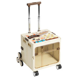 Caja Rectangular de Plástico Transparente, Plegable y Ligera, Carrito para Mascotas, para Perros y Gatos, Portátil, de Gran Capacidad, para Viajes - Product Image 5