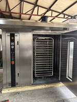 Four rotatif commercial grande capacité à 64 plateaux en acier inoxydable, cuisson automatique, efficacité de double lot pour usage industriel