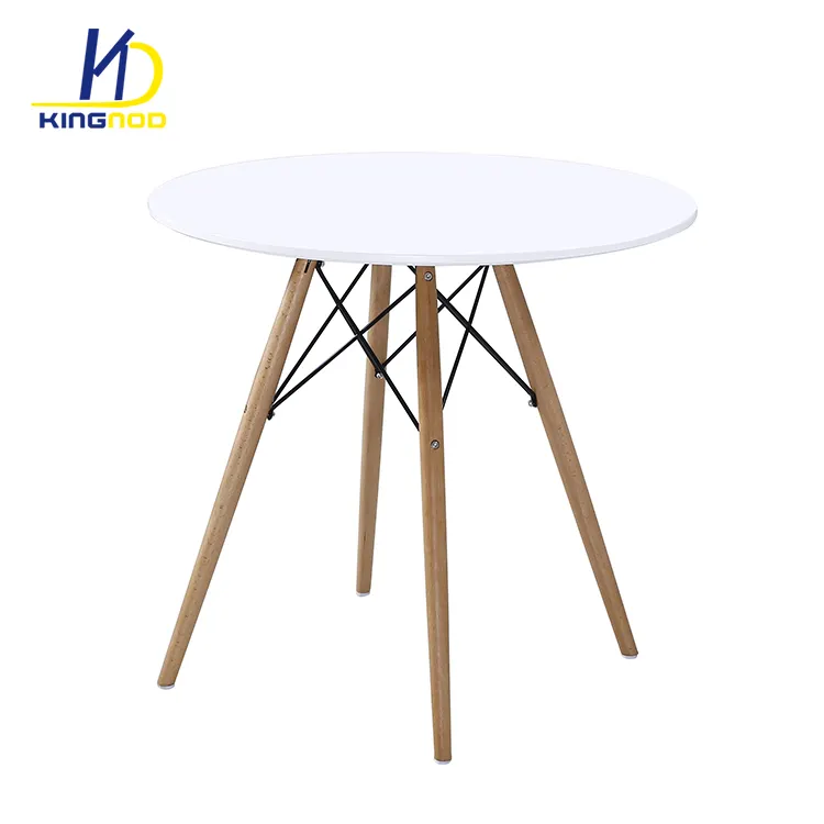 Mesa de comedor de diseño nórdico con patas de madera de haya, muebles para comedor, restaurante, café, MDFTable