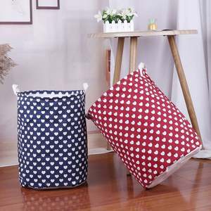 100% Natural Linen <b>Laundry</b> <b>Hamper</b> <b>Large</b> Size Long Handles Foldable Collapsible Home Use-for College Dorms Kids' Room Bathroom - Product Image 6