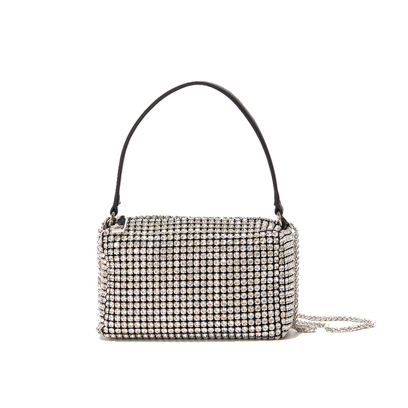 Factory AW diamond bag spring 2022 full diamond bag hand bill of lading shoulder slant cell phone armpit bag