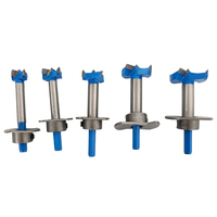 Juego de 5 brocas Forstner de profundidad ajustable de 15-35 mm, cortador de orificios para bisagras, herramienta profesional para trabajar la madera, para puertas de armarios