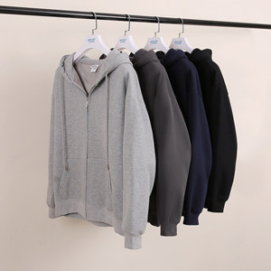 Sudadera de otoño personalizada de alta calidad para hombre, de manga larga, de terciopelo de algodón grueso Silver <span class=keywords><strong>Fox</strong></span>, ecológica, con cremallera. - Product Image 2