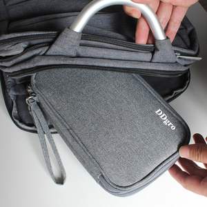 Échantillon gratuit Sac organisateur de câbles électroniques - Sac de rangement portable à double couche pour accessoires électroniques numériques - Product Image 6