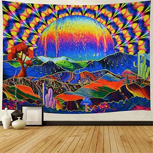 3D Print Trippy Mushroom Tapestry Hippie Psychedelic Abstract Art Tapiz Wall Hanging Tapestries