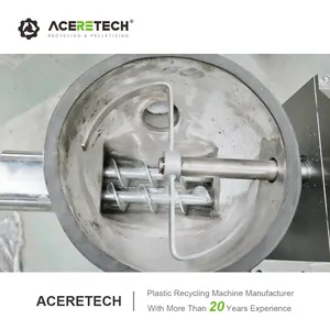 Máquina extrusora de reciclagem de flocos de tubos plásticos HDPE/LDPE para extrusão de resíduos de plástico com parafuso único