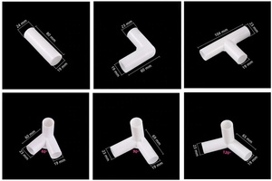 60 90 120 135 Độ Đường Kính Trong 19Mm 3 Cách 4 Cách Thẳng Khuỷu Tay Tee PVC Nối DIY Kệ Phụ Kiện - Product Image 2