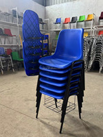 Chaise de formation ergonomique empilable avec tablette d'écriture, siège en PP, capacité de 600 lb, pour salles de classe et amphithéâtres scolaires