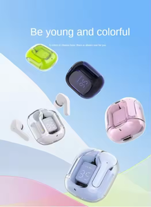 Air 31กันน้ำหูฟังไร้สายแบบอินเอียร์, หูฟัง LED ตัวแสดงสถานะแบตเตอรี่กล่องชาร์จในหูสำหรับเล่นเกมหูฟัง BT ใส - Product Image 4
