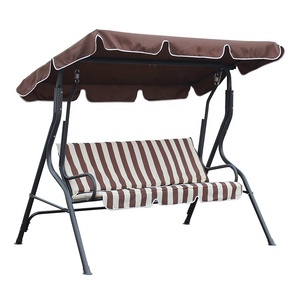 Venta al por mayor de 3 asientos al aire libre patio columpio para <span class=keywords><strong>adultos</strong></span> columpio exterior con dosel ajustable adecuado para el patio trasero jardín Patio - Product Image 3