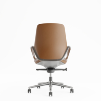 Chaise de bureau de direction SITSTAR ODM en cuir PU GREEN GUARD, dossier mi-haut, pivotante, pour patron, manager, commande en gros pour entreprises