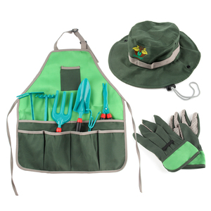 Attrezzi da giardinaggio per bambini all'aperto giocattolo Set per piantare la pala guanti portaoggetti porta grembiule cappello - Product Image 2
