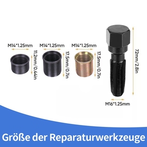 Nhà Máy Bán 16Pcs <span class=keywords><strong>Spark</strong></span> <span class=keywords><strong>Plug</strong></span> Re-Chủ Đề Sửa Chữa Tap Công Cụ Chủ Đề Reamer Chèn <span class=keywords><strong>Kit</strong></span> M14 - Product Image 2