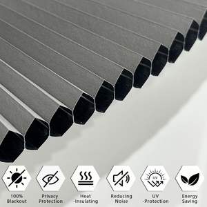 ستائر خلوية نصف دائرية عازلة للضوء وحماية من الأشعة فوق البنفسجية سهلة التركيب للنوافذ الداخلية - Product Image 2