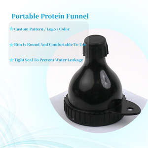 Conteneur à emporter de poudre de protéines d'entraînement en entonnoir de supplément portable 50ml 120ml PP de qualité alimentaire 2 en 1 avec logo personnalisé - Product Image 3