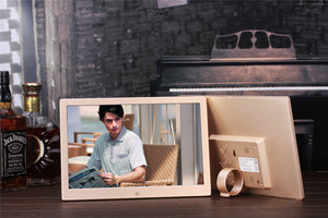 Digital Photo Frame 1280x800 HD Screen,Digital Picture Frame With <b>Calendar</b> Clock MP3 Photo Video Player With Remote Control Gold - Product Image 2