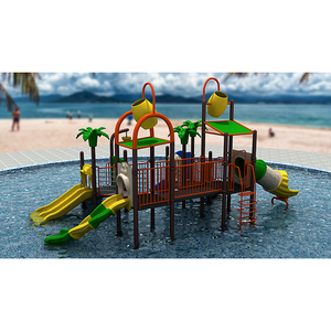 Il paradiso del gioco sulla spiaggia dei bambini dello scivolo d'acqua in stile tropicale migliora il divertimento sociale della creatività dell'esplorazione - Product Image 2