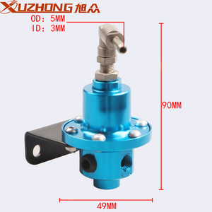 Régulateur de pression de carburant Xuzhong 90 mm en alliage d'aluminium bleu, soupape de décharge externe pour mise à niveau de turbocompresseur automobile - Product Image 1