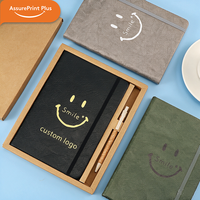 Coffret Cadeau de Carnets A4 A5 A6 Personnalisés en Papier Tyvek Écologique Imperméable avec Couverture et Pages Lignées, Reliure Thermique pour Bureau et Entreprise, Bande Élastique