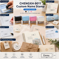 Tampon nominatif personnalisé OEM, sceau auto-encreur 38x14mm pour signature, idéal pour contrats, factures, dossiers financiers, étiquettes et emballages