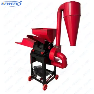 NEWEEK 3 in 1 for animals feed stalk grass pulper chopper grinder machine chaff cutter with grain crusher