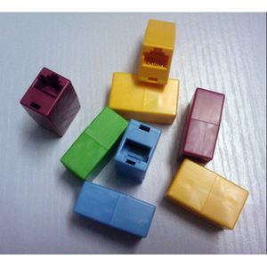 <b>Rj45</b> Network Connector 8 Core 2 Port Inline Ethernet Coupler Colorful For <b>Cable</b> Extension - Product Image 1