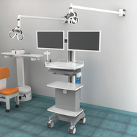 Chariot dentaire hospitalier en aluminium de haute qualité personnalisable, chariot multi-niveaux pour scanners, chariot hospitalier