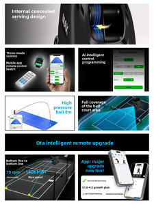 Lanciatore di Palline da Tennis Intelligente PT-MAX C BMST012 con App e Aggiornamento OTA Remoto per Allenamento Tennis Singolo/Multiplo - Product Image 3