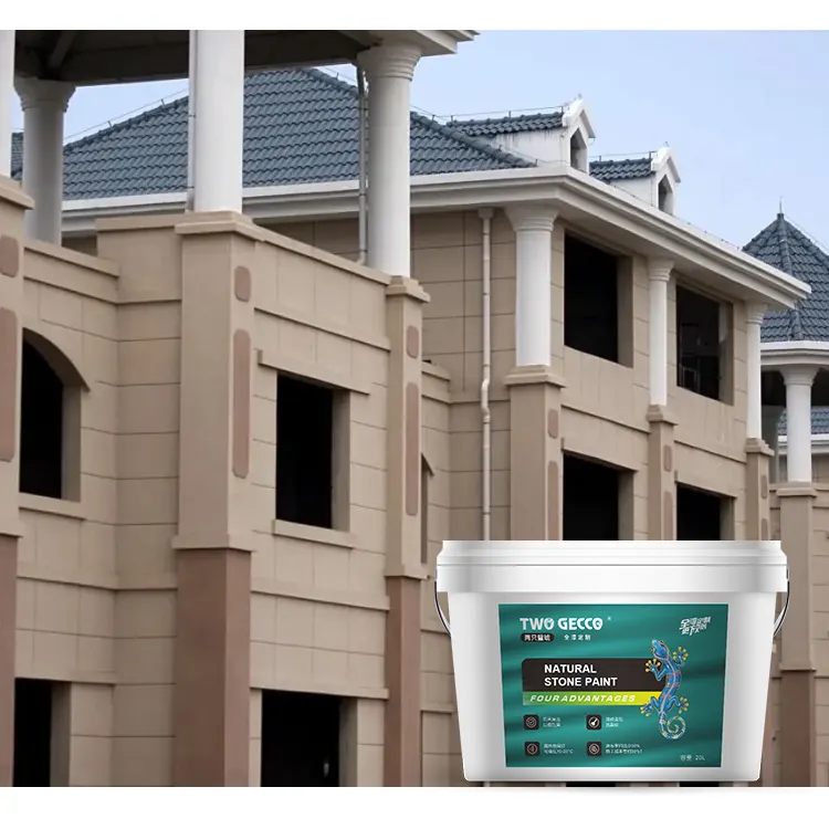 Exterior Wall Paint Weather Resistance real Stone Texture Wall Painting