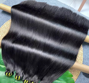 Hand Tied Weft Human Hair Bulk Extension Custom Virgin Bone Straight Remy Hair Bundles Wholesale <b>Wig</b> Hair - Product Image 5
