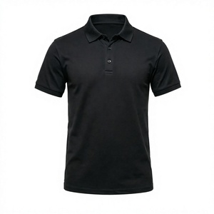 Chemise de golf pour homme en coton/bambou tricoté, anti-rides, respirante, à manches courtes, col boutonné, logo personnalisé positionné à l'avant, 180g - Product Image 2