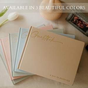 Elegante página en blanco boda perfecto Lino foto libro de invitados para cumpleaños eventos especiales un elegante libro de inicio de sesión para la graduación - Product Image 6