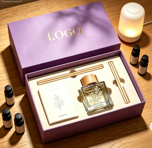 Luxury Reed Diffuser Gift <b>Box</b> <b>Set</b>, Home Fragrance Aromatherapy Gift Kit, Custom Rigid Paper Gift <b>Box</b> - Product Image 4