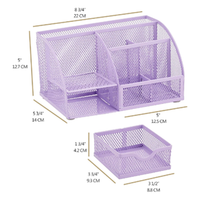 Desk Organizer Purple Office Desk Accessories Supplies Office Storage Desktop Pencil <b>Pen</b> Holder with Drawer Home Workspace - Product Image 2