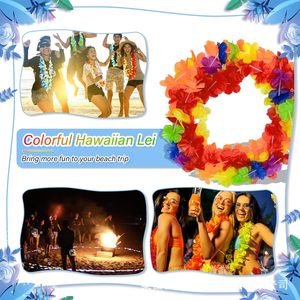 Ghirlanda di fiori hawaiani collane colorate decorazioni per feste estive in spiaggia - Product Image 5