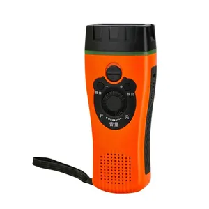 Emergency tools power bank sos led torch am fm Self generating flashlight dynamo radio