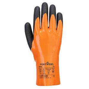 PORTWEST - AP36O8RS Grip 15 Nitrile Gauntlet, Orange/Noir-EAN 5036108406579 GLOVES - Product Image 1