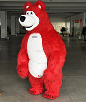 Costume de mascotte gonflable coloré en fourrure pour adulte, cosplay, mascotte de carnaval pour adulte