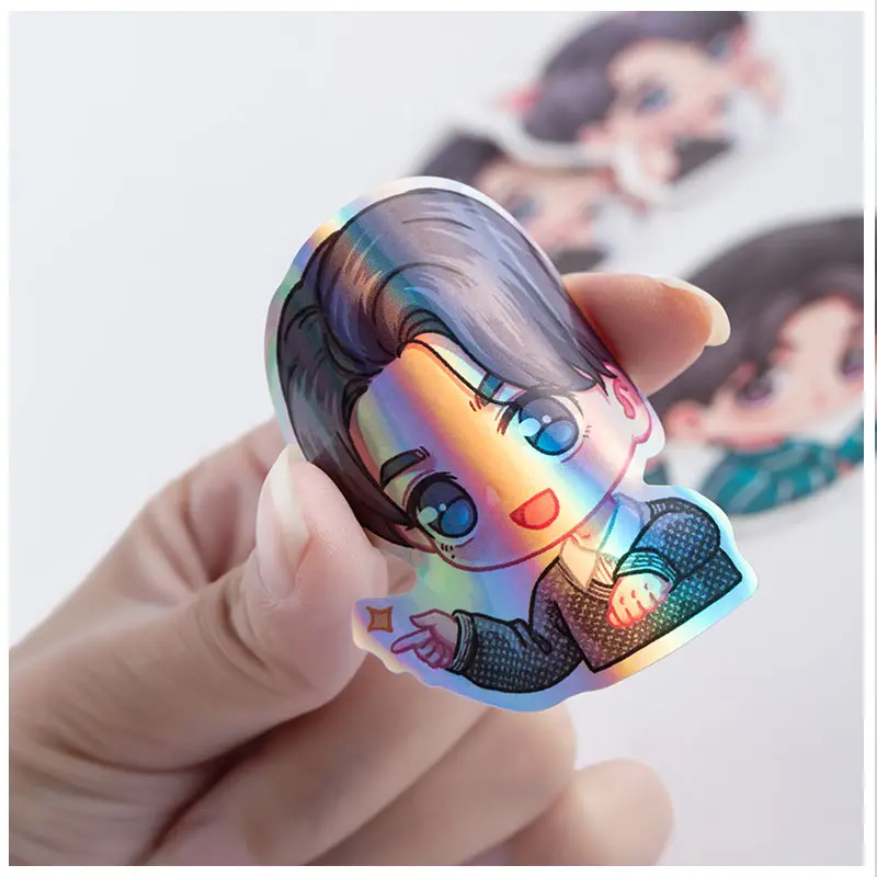 Product Hologram Custom anime Label Sticker Label Printing Labeling Machine and Custom Printing Roll