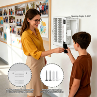 Station de recharge multi-ports pour smartphones, casier à 30 emplacements, recharge rapide PD QC3.0, compatible avec les salles de réunion et les laboratoires