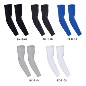 Manchons de bras sécurisés de haute qualité en nylon uni avec logo personnalisé, protection solaire extérieure, rafraîchissants - Product Image 4
