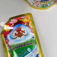 Sachets à bec verseur personnalisés imprimés 1L 2L 3L pour lessive, emballage de savon liquide en plastique, sachets de recharge avec bec verseur d'angle