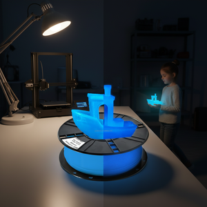 ไส้พลาสติกเรืองแสงในที่มืด Night Light Blue PLA+ สำหรับเครื่องพิมพ์ 3 มิติแบบ FDM - Product Image 1