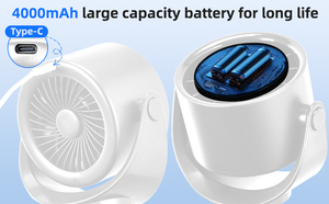 Ventilateur sans fil puissant à clipser, silencieux et efficace, 5 vitesses de vent, oscillant, mains libres, pour la maison et la voiture - Product Image 2
