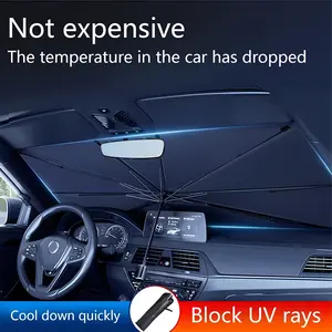 Parasol para coche nuevo 2025, paraguas giratorio con apertura en forma de V para coche, parasol con revestimiento láser, paraguas plegable - Product Image 4